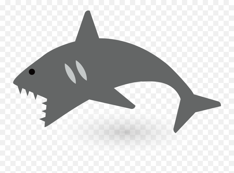 Great White Shark Shark Attack Icon - Vector Painted Shark Sharks Emoji,Shark Clipart Black And White