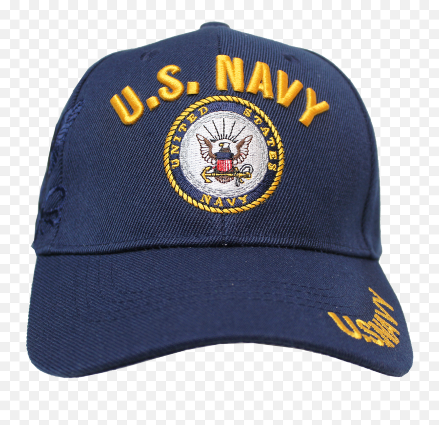 07015 - Us Navy Cap Emblem Shadow Navy Blue For Baseball Emoji,U S Military Logo