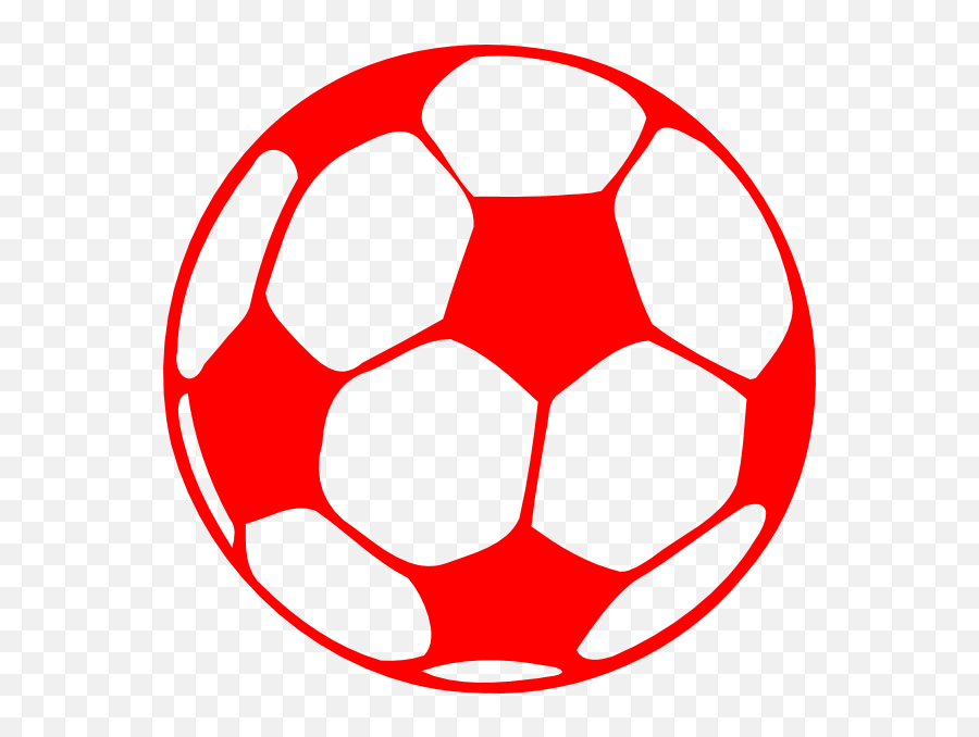 Red Soccer Ball Png Transparent Png - Red Soccer Ball Cartoon Emoji,Soccer Ball Png