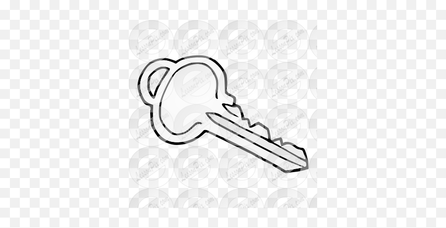 Key Picture For Classroom Therapy Use - Key Emoji,Key Clipart Black And White