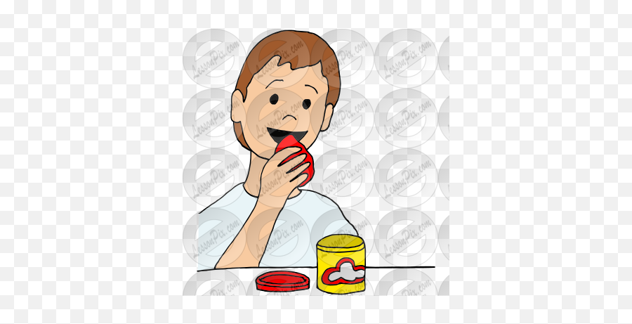 Eat Playdough Picture For Classroom - Happy Emoji,Playdough Clipart