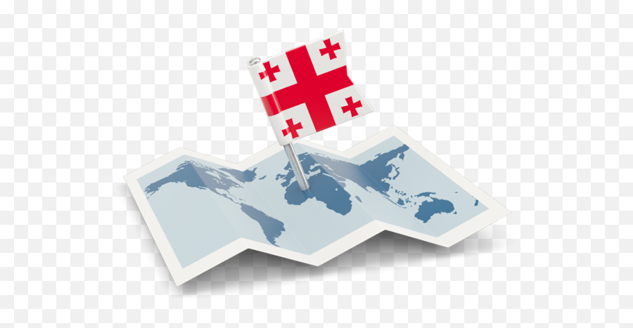 Flag Pin With Map Illustration Of Flag Of Georgia - Flag Cambodia Map Png Emoji,Georgia Png