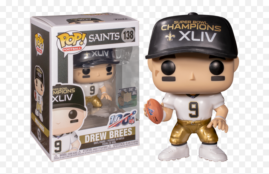 Nfl Football - Drew Brees New Orleans Saints Super Bowl Champions Xliv Pop Vinyl Figure Pop Movies Emoji,Drew Brees Png