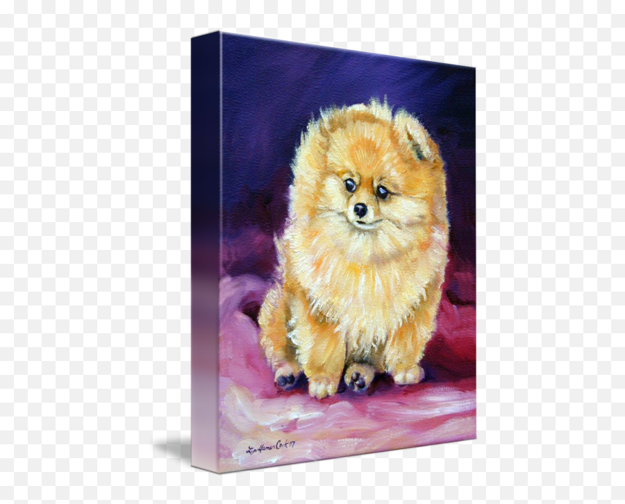 Pomeranian Dog Sweetie Pie By Lyn Cook Emoji,Pomeranian Png