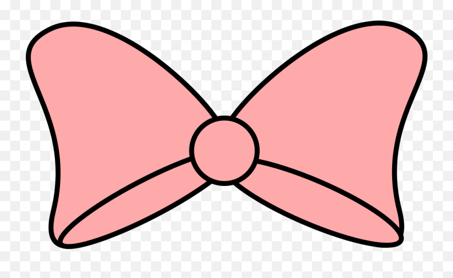 Pink Bow Black Trim Clip Art At Clkercom - Vector Clip Art Emoji,Pink Bow Clipart