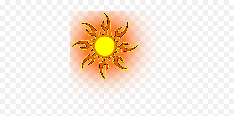 Download Hd Yellow Tribal Sun Tattoo Design - Design Emoji,Tattoo Design Png