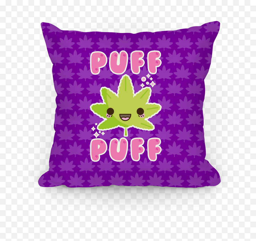 Puff Puff The Kawaii Pot Leaf Pillows - Doctor Who Pillow Emoji,Pot Leaf Png