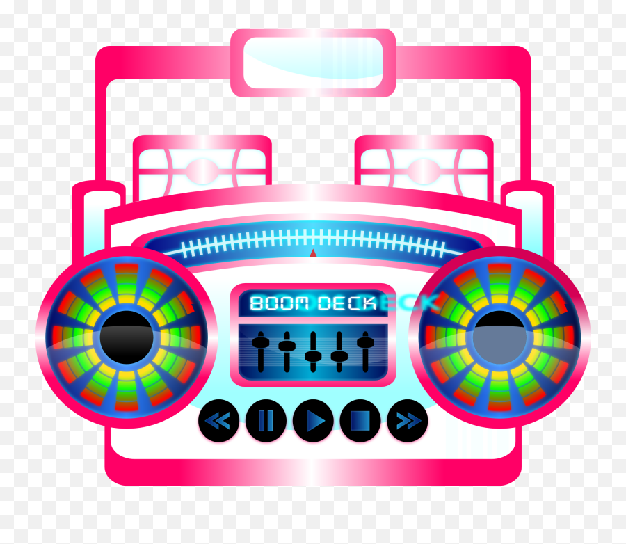 80s Boombox Clipart - Imagens De Graficos Som Emoji,80's Clipart