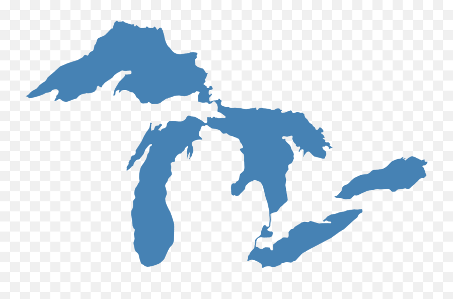 Michigan Great Lakes Outline Clipart - Great Lakes Sticker Emoji,Michigan Outline Png
