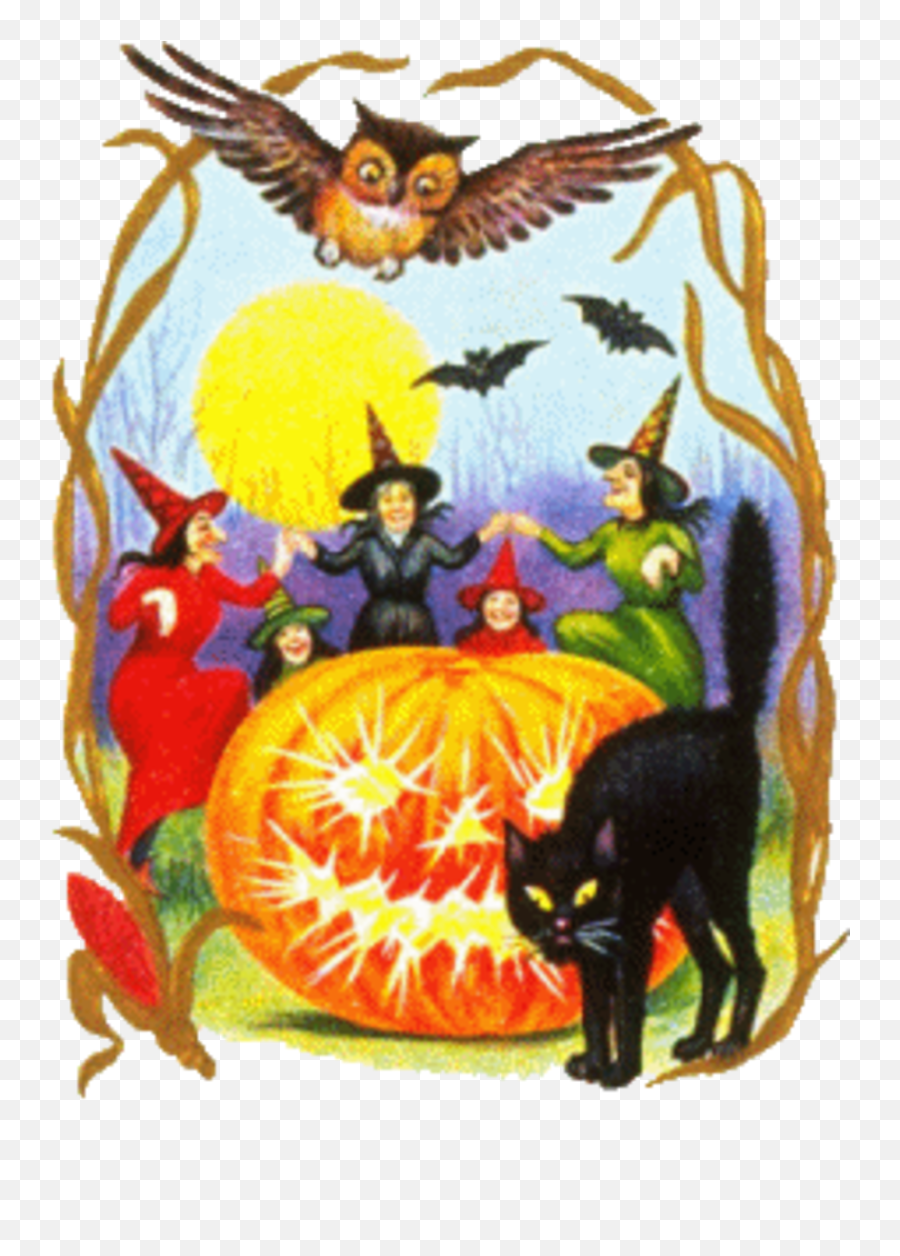 Freies Cliparts - Halloween Vintage Art Transparent Emoji,Vintage Halloween Clipart
