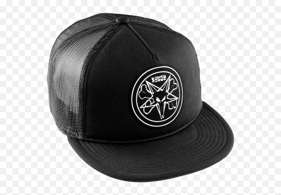 Bones Pentagram Menu0027s Hat - Black For Baseball Emoji,Pentagram Transparent Background