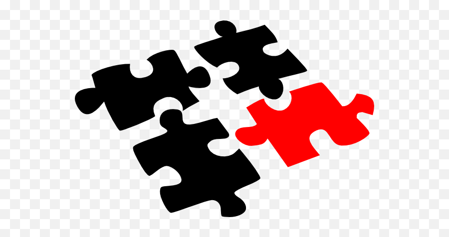 Puzzle Pieces Black - Clipart Best Puzzle Red And Black Emoji,Puzzle Piece Clipart