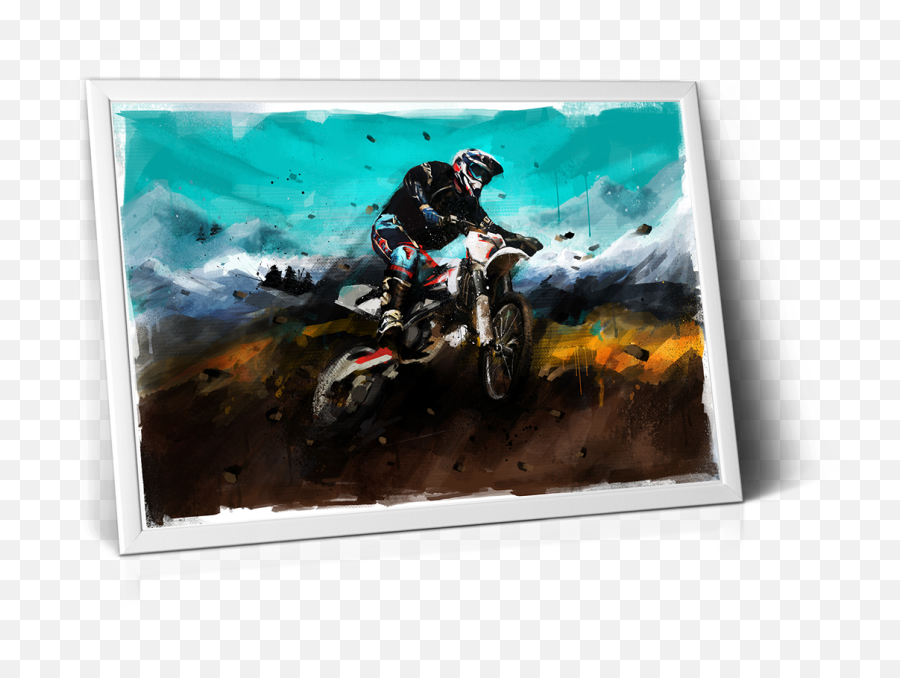 Motocross Digital Painting On Behance Emoji,Dirt Splatter Png