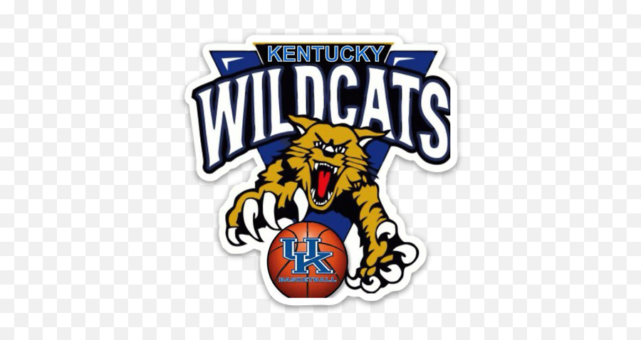University Of Kentucky Wildcats Basketball Scratch Mascot Type Die - Cut Magnet Ebay Emoji,University Of Kentucky New Logo