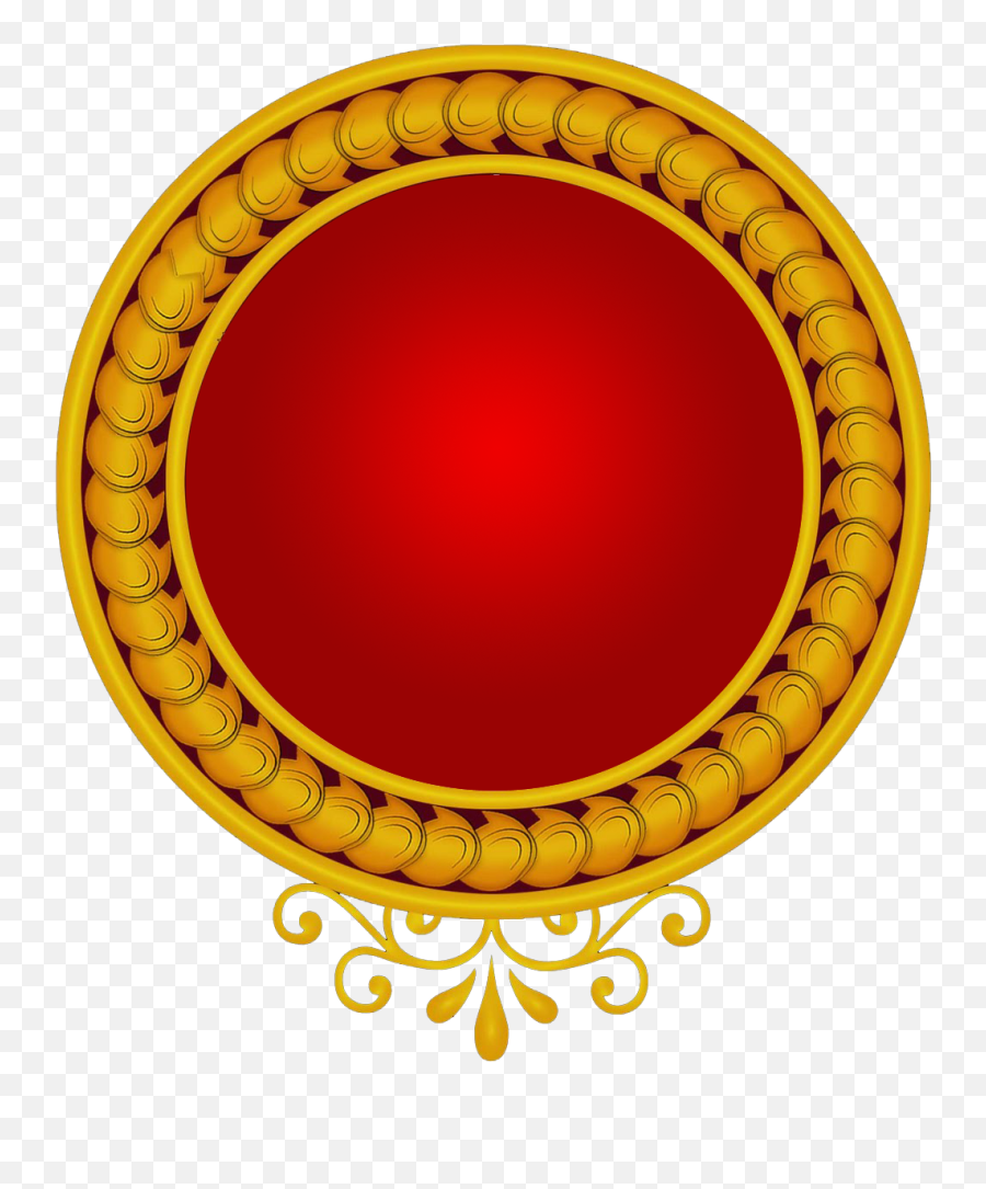 Round Golden Frame Ping Vector Files Free Downloads Ping Files Emoji,Gold Vector Png