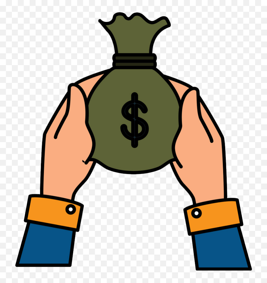 Hands Holding Money Bag Clipart Transparent - Clipart World Emoji,Money Bag Clipart Png