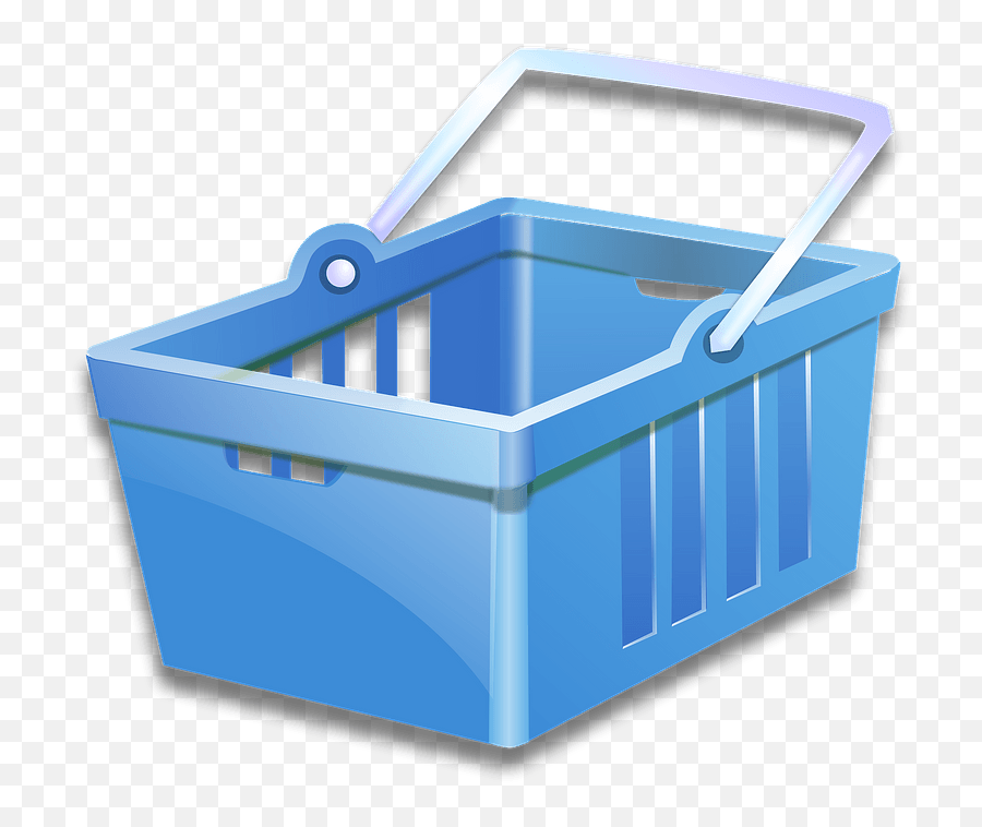 Shopping Basket Blue Clipart Free Download Transparent Png - Shopping Basket Clipart Emoji,Blue Clipart