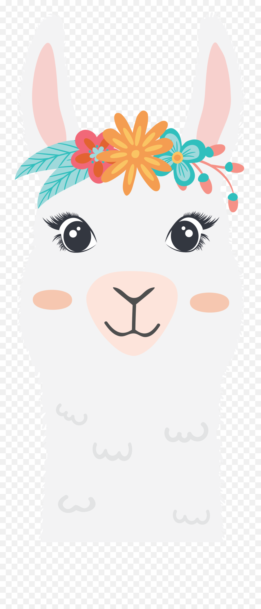 77 Llama Modern Clipart Alpaca Wreath - Girly Emoji,Cute Llama Clipart