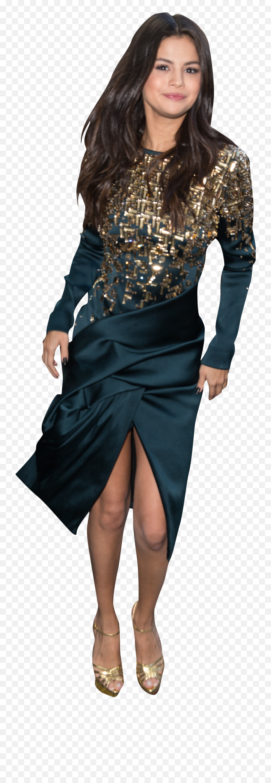 Selena Gomez Blue Dress Png Image - Clubwear Emoji,Transparent Dress