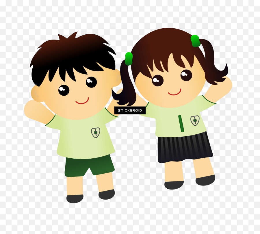Cute Kids - Malinis Na Bata Clipart Emoji,Boy And Girl Clipart