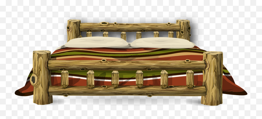 Download Furniture Clipart Wooden Bed - Cama De Madera Png Clipart Wooden Bed Png Emoji,Furniture Clipart