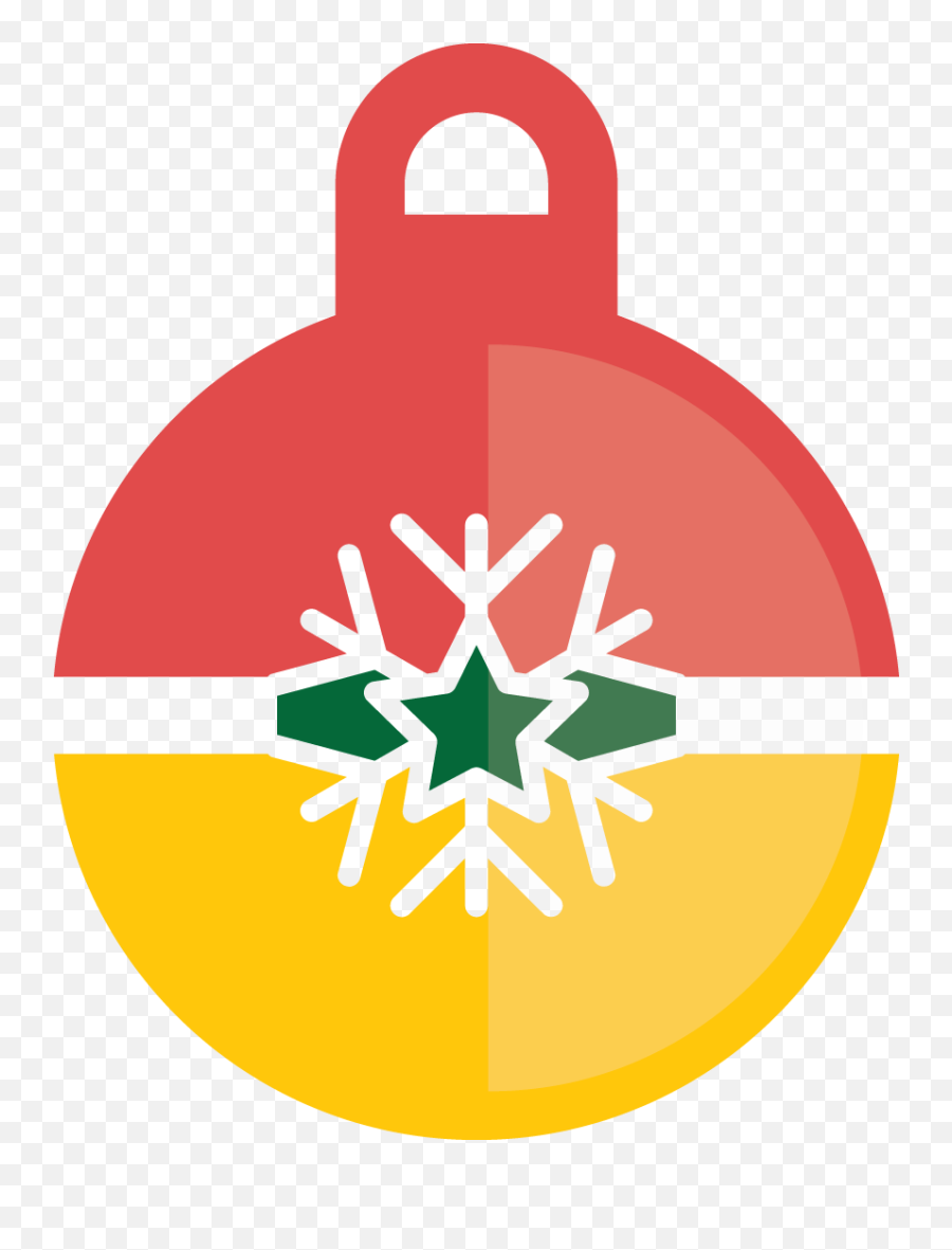 Yellow Red Christmas Bulb Illustration - Language Emoji,Red X Png
