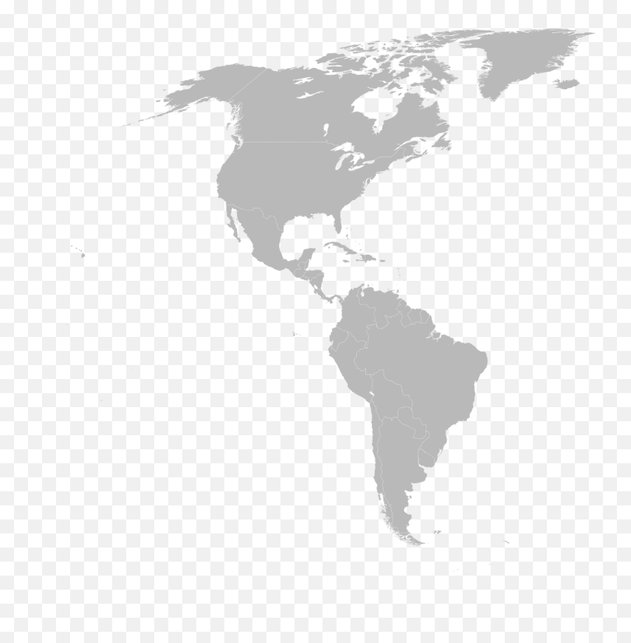 America - Americas Map Blank Emoji,America Png