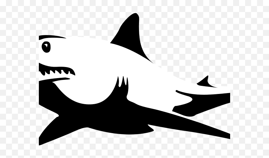 Tiger Shark Clipart Public Domain - Shark Vinyl Decal Shark Fish T Shirt Emoji,Shark Clipart Black And White