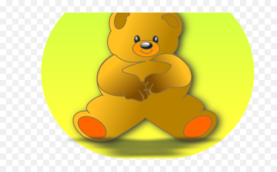 Clip Art Of Nice Yellow Teddy Bear Free - Teddy Bear Emoji,Teddy Bear Clipart