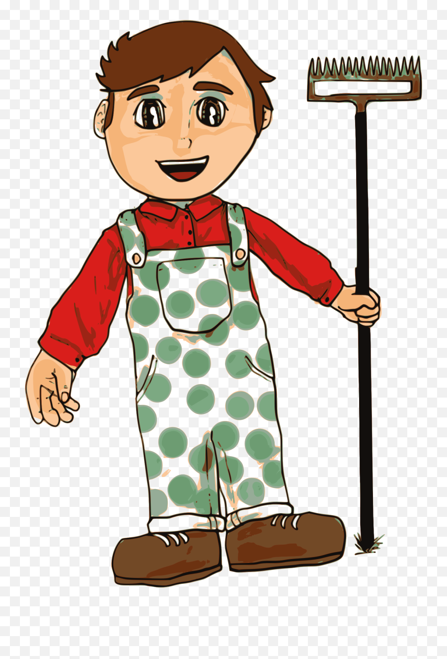 Farmer Clipart Image Cartoon Farmer - Translucent Farmer Boy Clipart Emoji,Farming Clipart