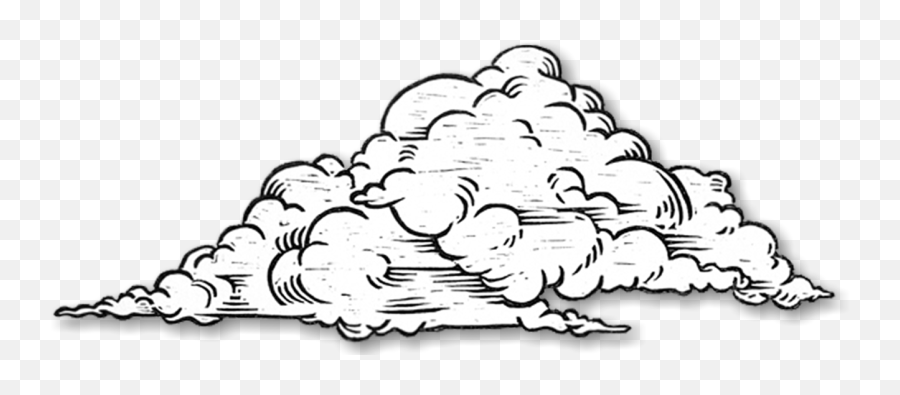 Clouds Clipart Sketch - Clouds Black And White Drawing Png Cloud Drawing Png Emoji,White Clouds Png