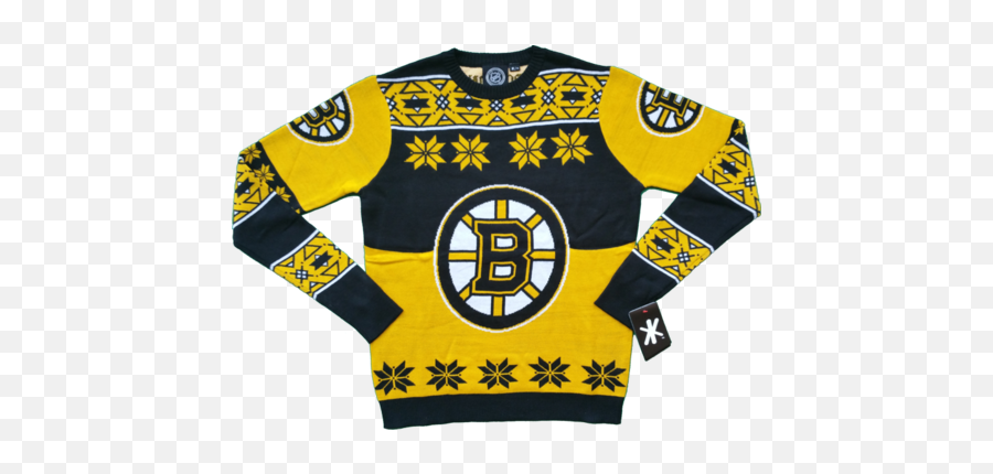 Download Boston Bruins Big Logo Ugly Christmas Sweater - Long Sleeve Emoji,Boston Bruins Logo