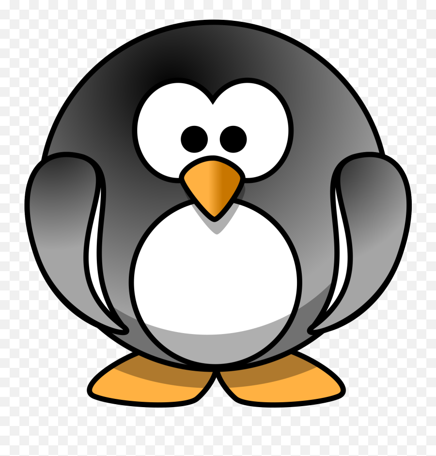 Cartoon Penguin Svg Vector Cartoon Emoji,Penguin Clipart Black And White