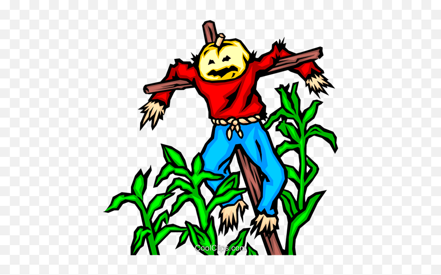 Scarecrow Royalty Free Vector Clip Art Illustration Emoji,Scarecrows Clipart