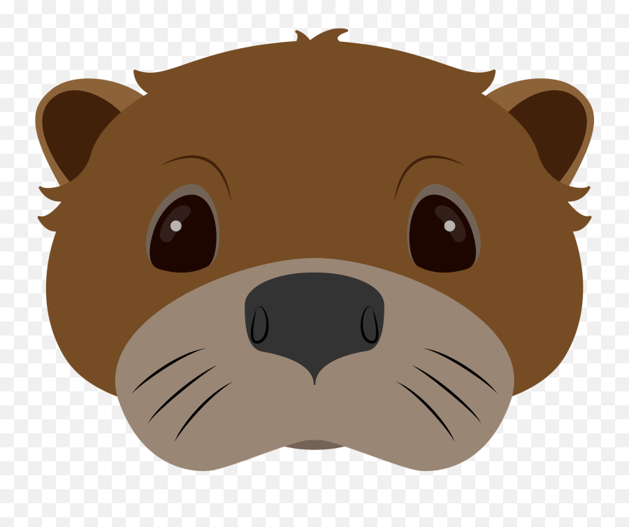 Otter Face Clipart - Otter Face Clipart Emoji,Otter Clipart