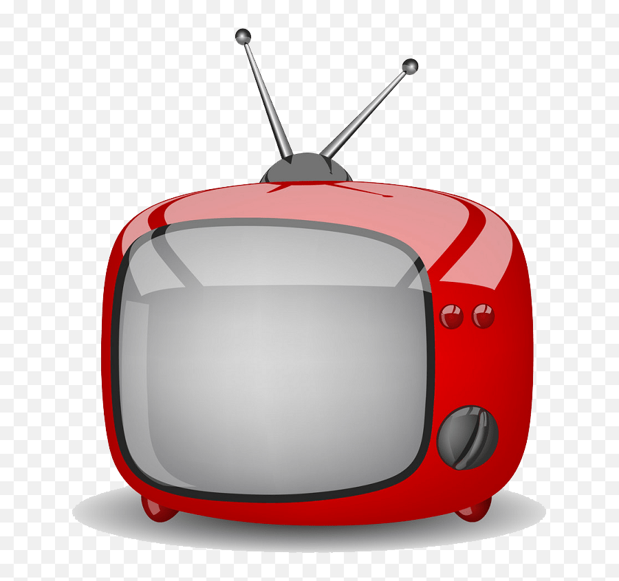 Red Cute Tv Clipart Transparent - Home Appliance Emoji,Tv Clipart