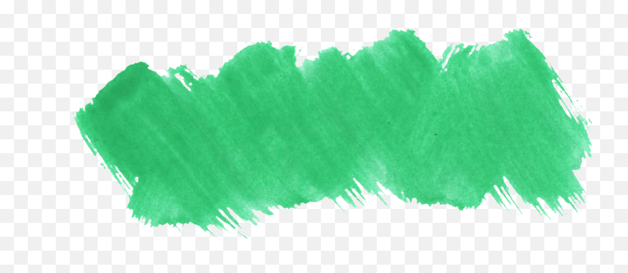 37 Green Watercolor Brush Stroke - Horizontal Emoji,Green Png