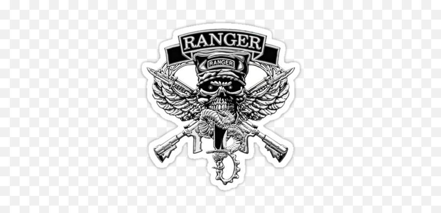 Army Rangers Skull Army Ranger - Army Ranger Emblem Emoji,Army Rangers Logo