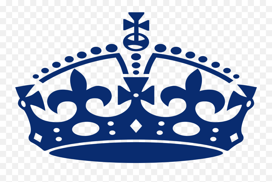 Beautiful Blue Crown Clipart Free Image - Keep Calm Crown Vector Emoji,Crown Clipart