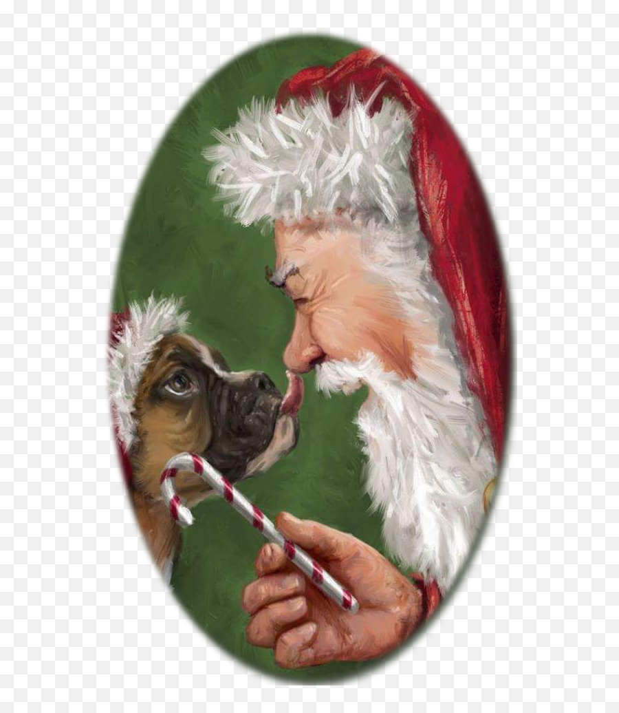Father Christmas Dog 2 - Merry Christmas Boxer Dogs Cigarette Emoji,Christmas Dog Clipart