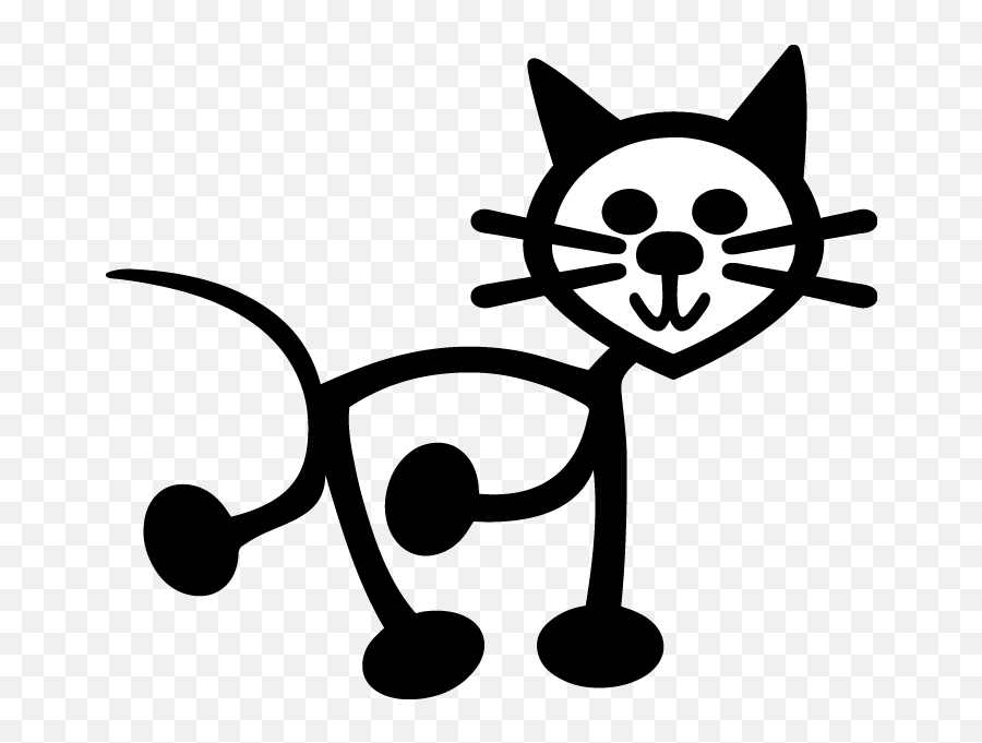 Download Stick Family Decals - Stick Figure Cat Png Image Clip Art Stick Figure Cat Emoji,Stick Figure Transparent