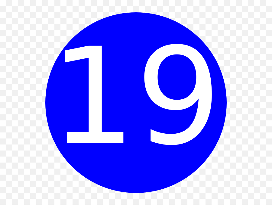 Number 19 Blue Background Clip Art At Emoji,Blue Background Png