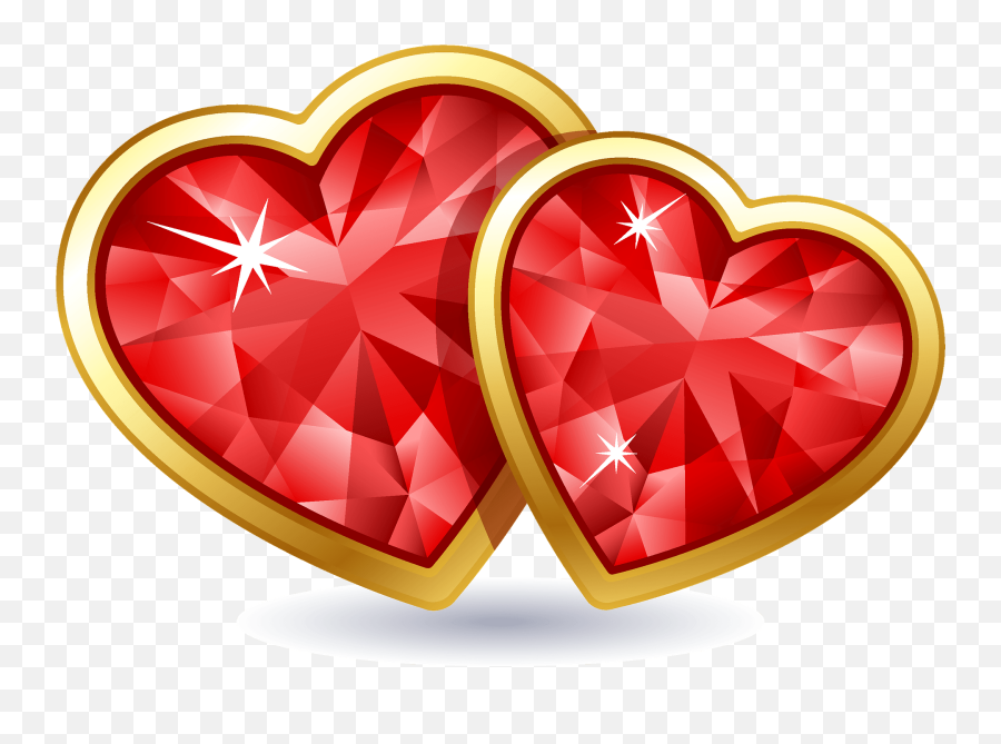 Two Ruby Hearts Clipart Free Download Transparent Png Emoji,Two Hearts Clipart