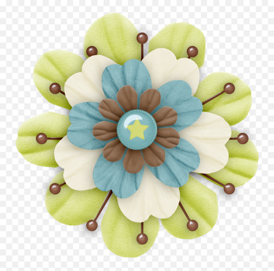 Spring Flower Clip Art - Flower Applique Png Transparent Button Emoji,Spring Flowers Clipart