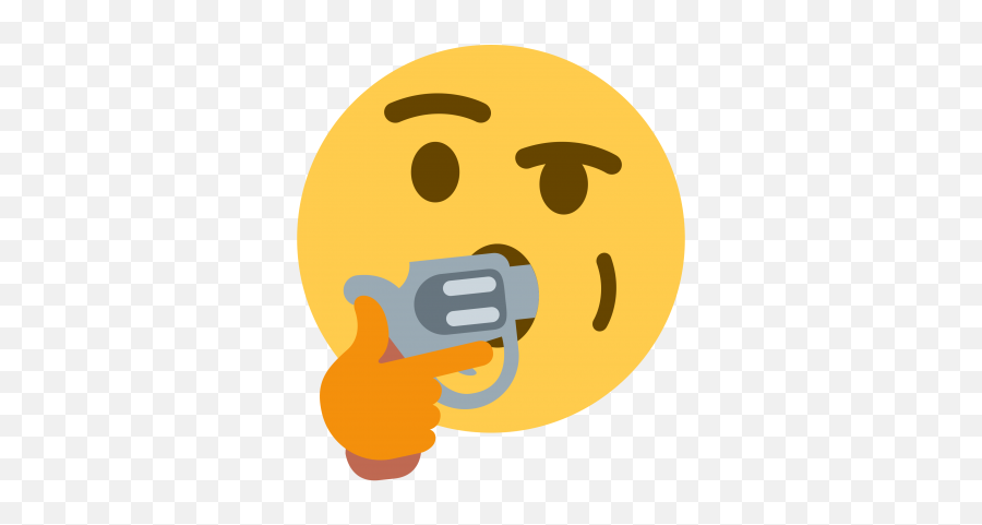 With A Gun In His Mouth Emoji Transparent Background - 32151 Funny Discord Emojis,Gun Transparent Background