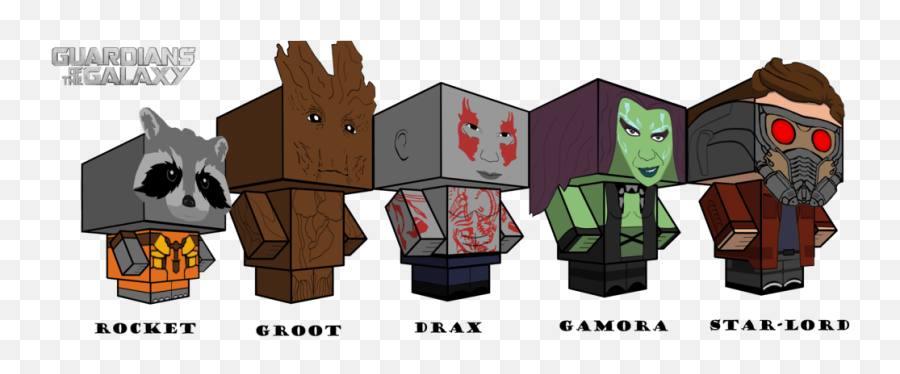 Cubee Craft Guardians Of The Galaxy Edition Tiverton - Fictional Character Emoji,Guardians Of The Galaxy Logo
