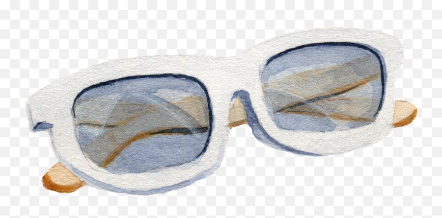 Download Goggles Sunglasses Glasses Hand - Painted Free Sunglasses Watercolor Png Emoji,Goggles Clipart