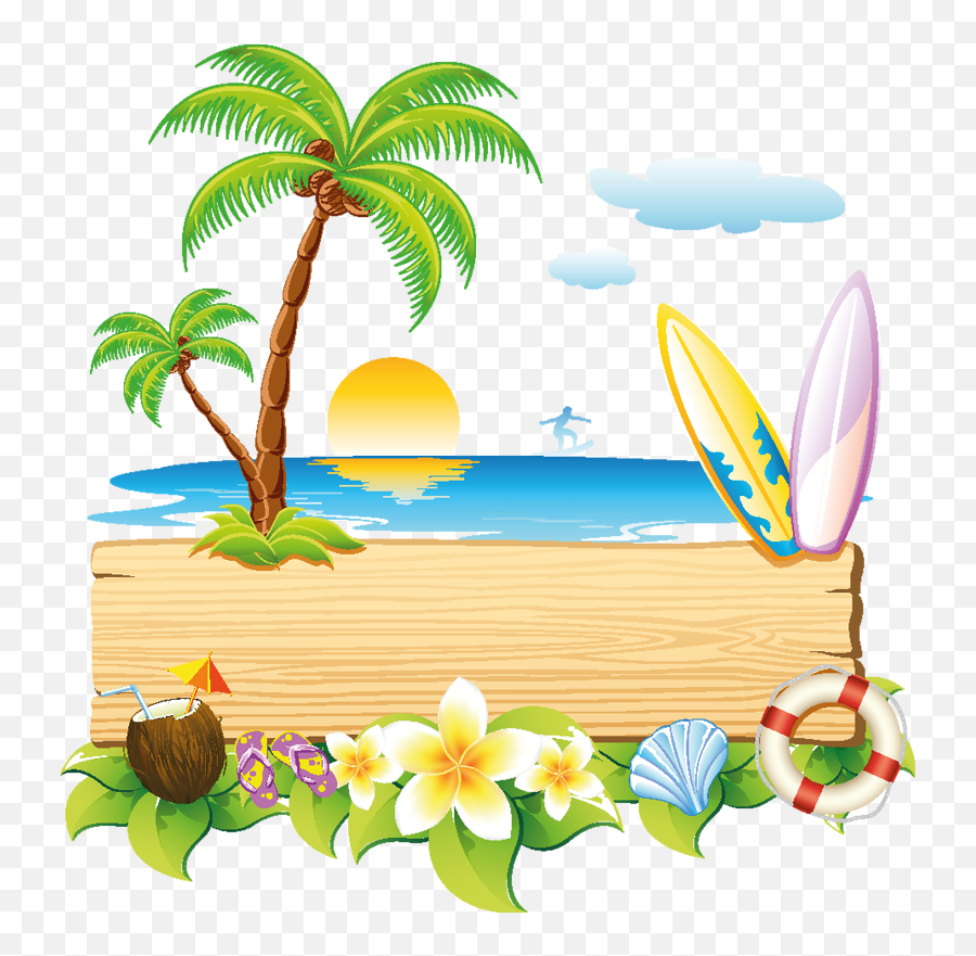 Hawaii Clipart Sunrise Beach Hawaii Sunrise Beach - Summer Clip Art Emoji,Sunrise Clipart