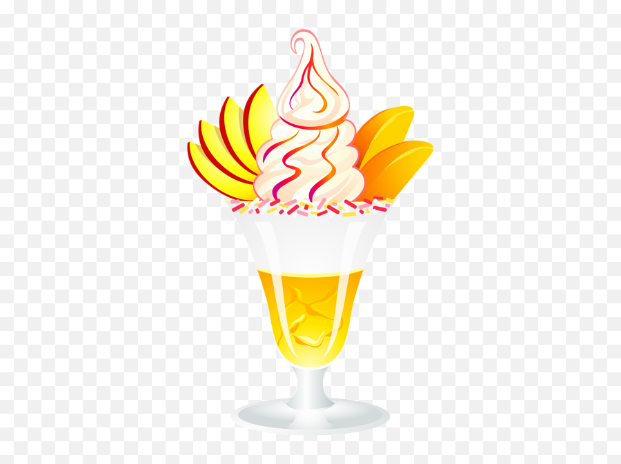 Ice Cream Sundae With Peaches Png Clip Artt Image Ice - Peaches And Ice Cream Clip Emoji,Icecream Sundae Clipart