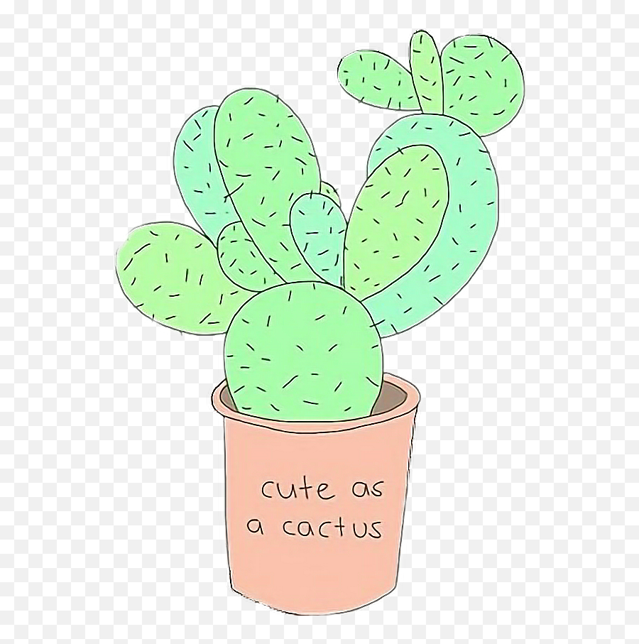 Cactus Tumblr Cactuslover Remix Sticker By Soth - Eastern Emoji,Cute Cactus Clipart